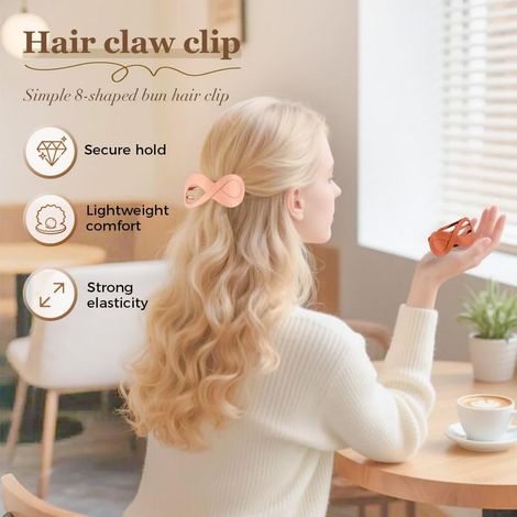 Lot de 4 pinces à cheveux plates pour femme, pinces à cheveux plates antidérapantes pour cheveux épais ou fins, accessoires de cheveux solides pour un style quotidien (4 pièces) (1/5)
