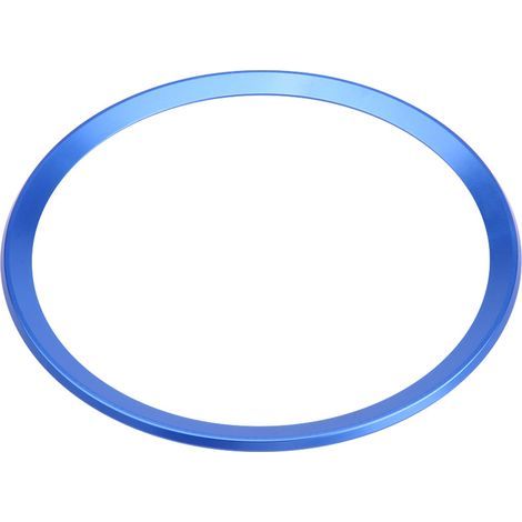 Garniture de couverture d'anneau de volant de voiture en alliage d'aluminium, pour Audi A1 A3 A4 A5 A6 Q3 Q5 bleu (1/5)