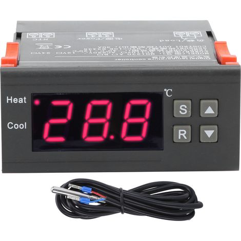 Thermostat Numérique Écran LCD Double Sortie pour Chauffage au Sol AC200V (1/5)