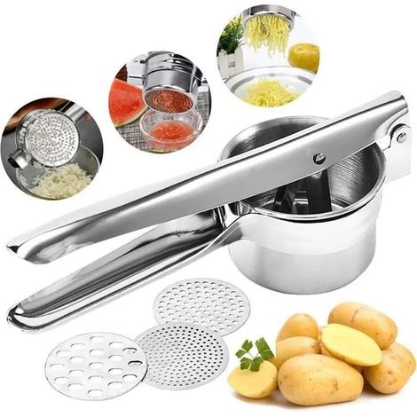 Presse Pure Professionnel En Acier Inoxydable 3 En 1Ail Terre Pure Fruits lgumes Presse Cuisine PRESSE PUREE (1/4)