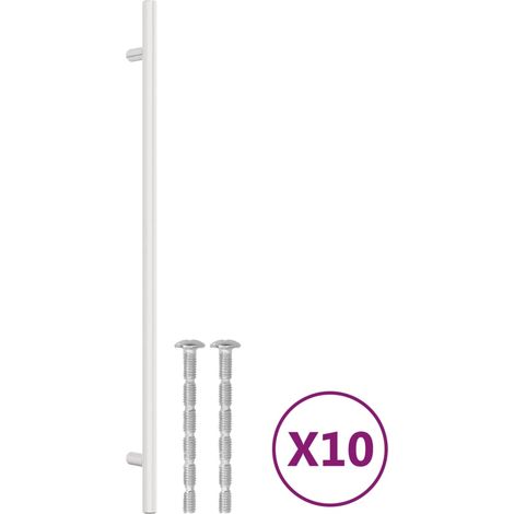 Poignées d'armoire 10 pcs Poignée de meuble argenté 320 mm acier inoxydable CFW28256 (1/5)