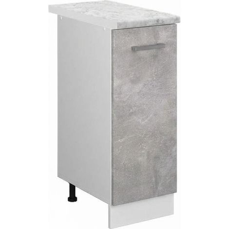 Armadio cucina dispensa alto R-Line, Calcestruzzo, 30 cm , PL Marmo, Vicco (1/5)