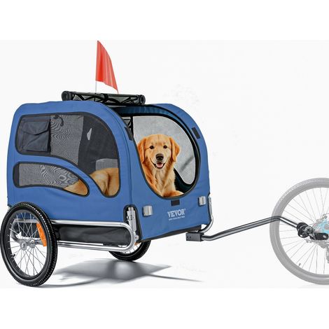 45 kg Remorque vélo chien pliable, porte animaux de compagnie, roues à dégagement rapide et cadre facile à plier (1/5)