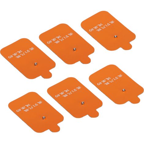Lot de 10 électrodes à pression réutilisables de rechange pour appareil de massage TENS, couleur orange. (1/5)