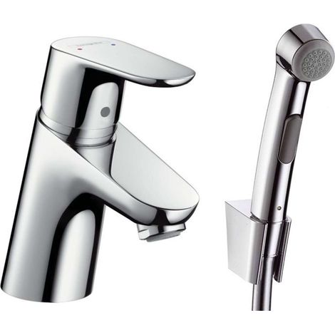 Hansgrohe Focus E2 - Set miscelatore monocomando da lavabo 70 con doccetta bidet e tubo flessibile, cromato 31926000 (1/4)