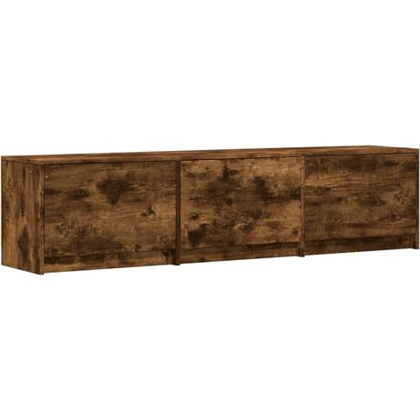 Meuble TV Chêne fumé 165 x 34 x 40 cm Bois d'ingénierie