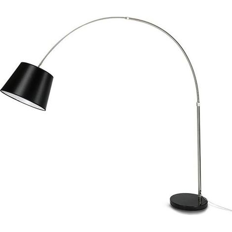 V-TAC VT-7451 Lampadaire design support en métal réglable support E27 noir avec base en marbre - sku 8564