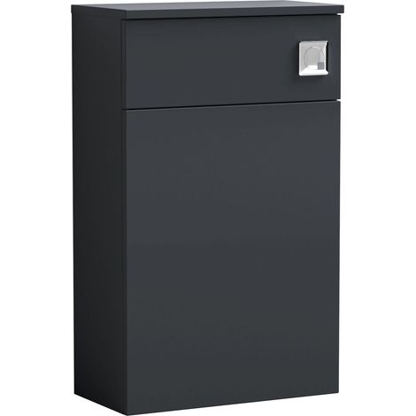 Contemporary Compact WC Toilet Unit 500mm - Dark Grey (1/4)