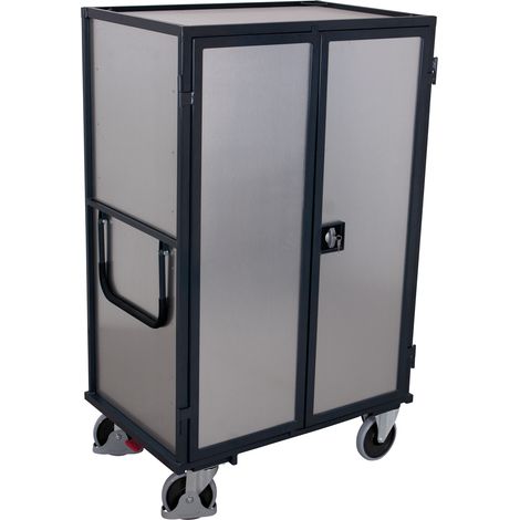 VARIOfit ESD Etagenwagen fest verschweißt 1.045 x 685 mm Stahlblechwände Doppelflügeltür (1/2)