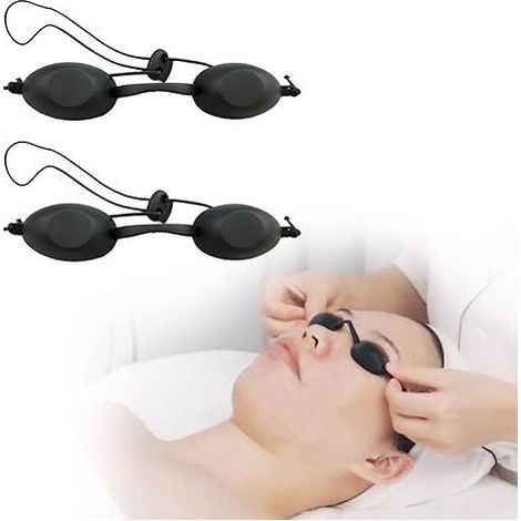 Lunettes de bronzage, lunettes de solarium, confortables, durables, en silicone souple, noires, adaptées aux cliniques de beauté (1/5)