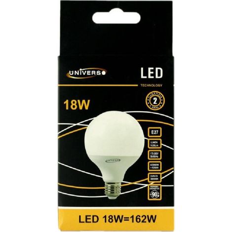 Trade Shop - E27 GLOBE LED-LAMPE G95 18W WARM KALT WEISS LICHT NATÜRLICH G95-02 - (1/4)