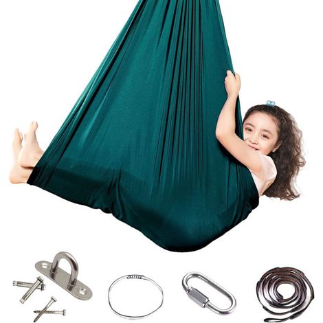 Hamac Balançoire - 280 x 150 cm - Pour Thérapie Sensorielle Enfants - Nylon - 1 Pièce (1/4)