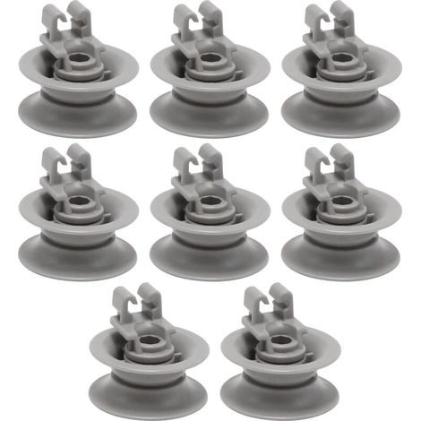 Roue supérieure de lave-vaisselle 8 pièces 611475 , pièces de rechange pour roue de panier à vaisselle Bosch bsh-00611475 1559847 AH3477735 AH8727387 Gris (roue supérieure) (1/5)