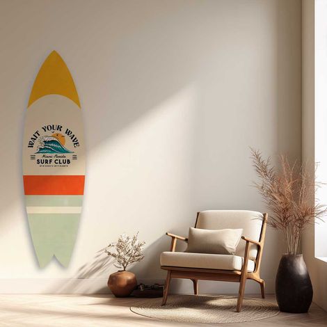 Planche de surf décorative Wait Your Wave (1/4)