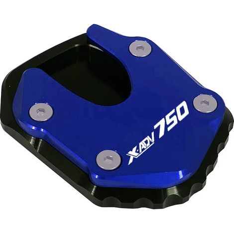 (X-ADV 750 BLEU) Accessoires moto compatibles avec HONDA X ADV 750 (2021-2023) : béquille latérale CNC, extension et support maxpower (1/4)