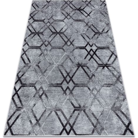 MIRO 51805.803 washing carpet Geometric, trellis anti-slip - grey grey 120x170 cm