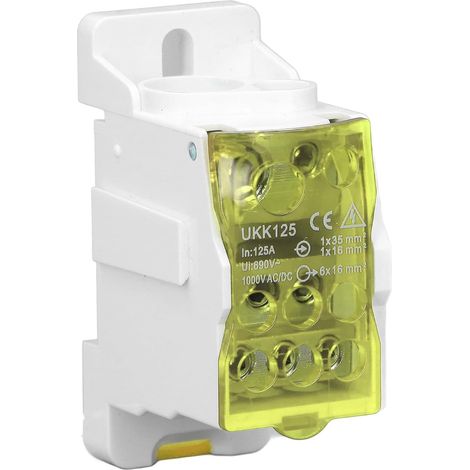 UKK-125A 690V DIN Rail Electrical Junction Box with Cover Protection (1/5)