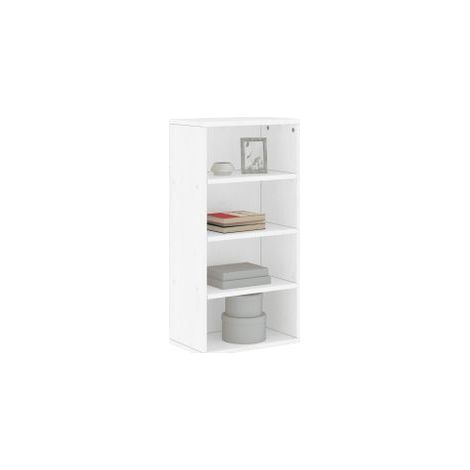 Armoire latérale ODDA blanc 40x24x79 bois massif pin (1/5)