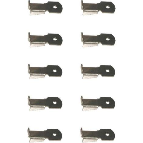 Cyclingcolors – Lot de 10 taquets pour crémaillère – Support de fixation en acier nickelé – Longueur 32mm pour armoire et étagère