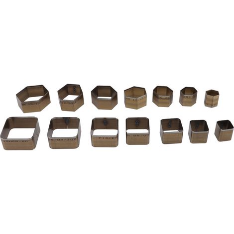 14 pièces emporte-pièce cuir acier haute carbone, haute précision, moule découpe simple d'usage outil bricolage artisanat cuir (1/5)