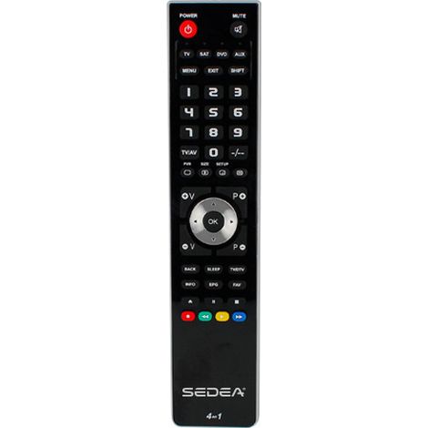 Télécommande universelle programmable par USB - 4 en 1 - Noire