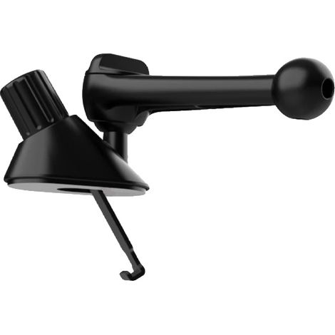 Soporte para teléfono de coche, base de rótula de 17 mm, clip para rejilla de ventilación, negro. (1/2)