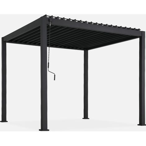 Pérgola bioclimática 3x3m de aluminio con lamas orientables (1/5)