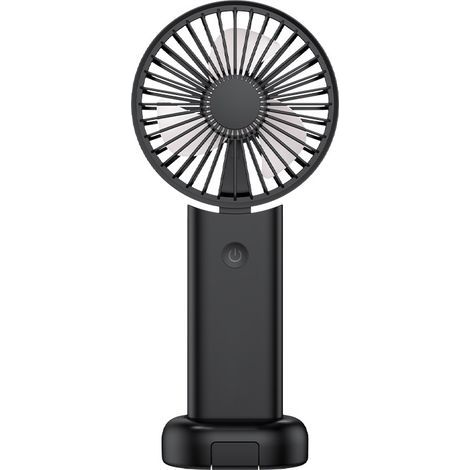 Mini-Ventilator, Handventilator, kleiner USB-Reiseventilator, wiederaufladbarer manueller Ventilator mit 3 Geschwindigkeitsstufen für Outdoor-Aktivitäten, Reisen, Büro und Camping