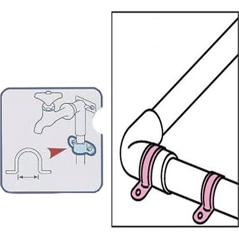 Packung mit 20 Edelstahl-Rohrschellen 304, U-förmigen Schellen, Zweilochschellen, Spannschellen für Rohre (1/5)