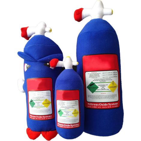 [Yue Xing Hui] (Nicht urheberrechtlich geschützt) NOS Feuerlöscher-Plüschtier - 45 cm Kissen, Gesichtsausdruck (Düsenrichtung zufällig)