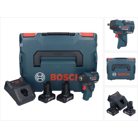 Bosch GDS 12V-115 Professional Akku Drehschlagschrauber 12 V 115 Nm 3/8" Brushless + 2x Akku 6,0 Ah + Ladegerät + L-Boxx