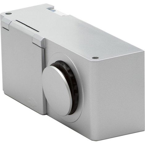 Nemo Spring combibox boîte de jonction avec prise et interrupteur ip44 gris (1/3)