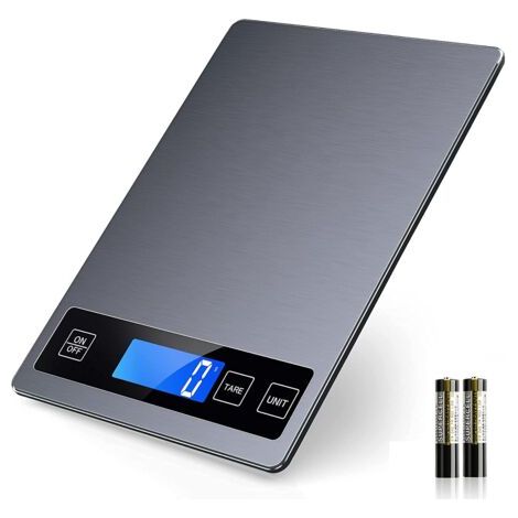 Digitale Küchenwaage – 10 kg – Elektronische Waage – Mit großer Wiegefläche aus Edelstahl (1/5)