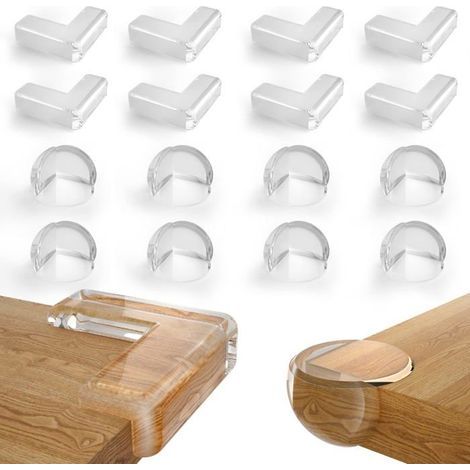 Set mit 16 Eckenschützern für Kindertische, Babytisch-Eckenschützer, für Tisch- und Möbelecken (1/5)