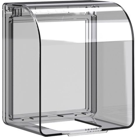 1 cache-prise étanche type 86, protection adhésive pour prise électrique, 10,8 x 7,5 x 12,3 cm, convient pour salle de bain (1/5)