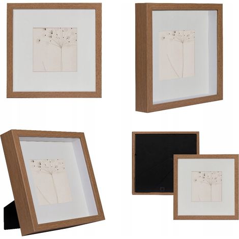 Cornice portafoto 016/47 M043/M015 Bianco/Rovere 23x23 cm 3 pezzi