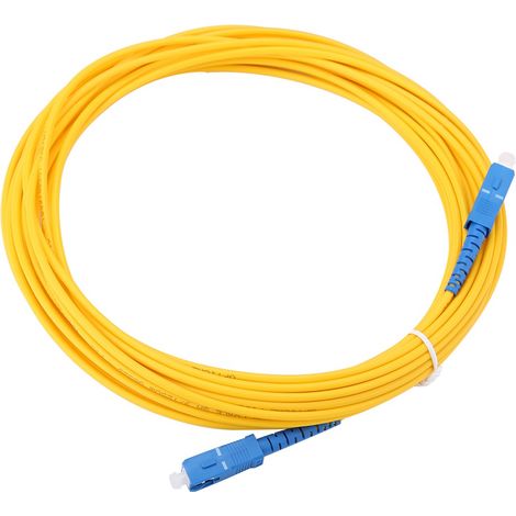 Cordon de brassage fibre optique duplex SC vers SC monomode de 10 m / 11 yd