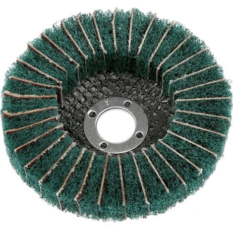 Lot de 10 Disques abrasifs à lamelles, Oxyde d'aluminium, Diamètre 100 mm, Alésage 16 mm, Pour bois métal plastique (1/5)