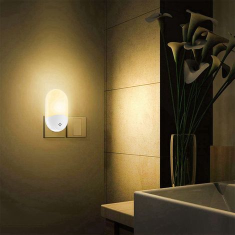 Lampe LED capteur crépusculaire 110-240V pour armoire, chambre, salon, étude, intérieur (1/5)
