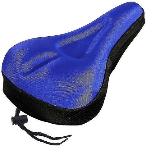 Coussin de selle de vélo en gel souple et respirant en silicone, housse de selle de vélo-Blue (1/5)
