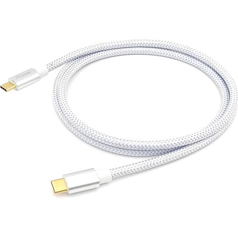 EQUIP 128358 USB 3.2 Gen 2 C-auf-C-Kabel 2,0m PD100W 4K/60Hz 10Gbps, Weiß