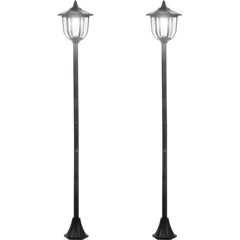 Luminaire extérieur - Outsunny - Plastique - 26x26x177cm - Noir (1/5)