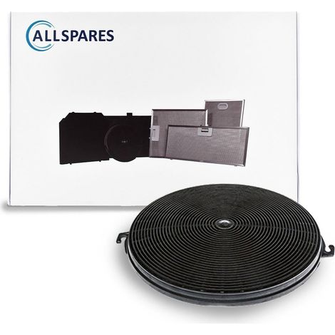 Filtro de carbón AllSpares para campanas extractoras compatible con Corbero Tipo 211 / Rosières 49018368 (Ø211mm) (1/5)