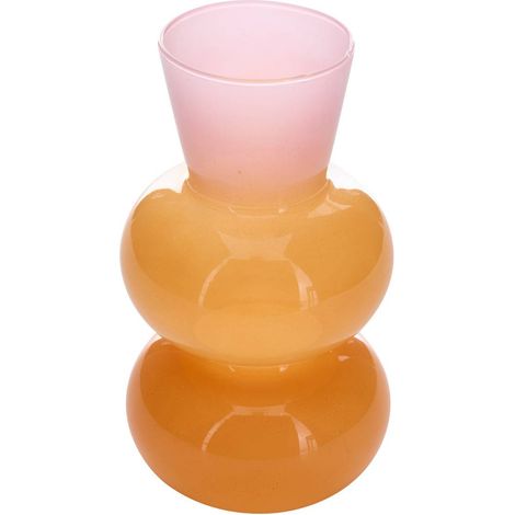 Vaso da piscina in vetro 8x8x14,5cm arancione e rosa - Atmosphera créateur d'intérieur