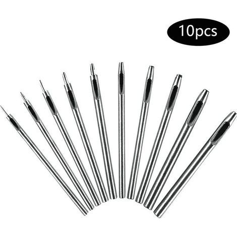 Perforateur Cuir 10 Pièces Emporte Pièce à Frapper Pointeau a Frapper Emporte Piece Cuir Papier Joint Moteur Creux Trou Poinçon Creux en Acier Rond Set Poinçon Creux En Cuir (1/5)