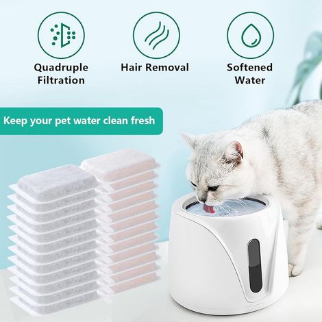 Filtri per fontanelle d'acqua - Confezione da 12 - Filtri di ricambio per fontanelle d'acqua - Filtro da 3,2 L - Per cani e gatti - Filtro di ricambio - Filtro acqua - Fontana - Ricarica - Accessori p (1/5)
