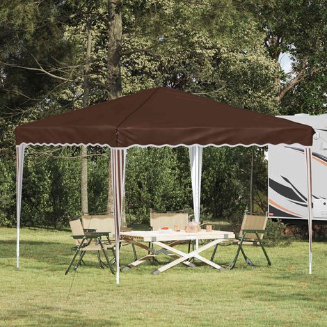 vidaXL Tenda per feste a pop-up 288 x 288 x 245 cm Marrone