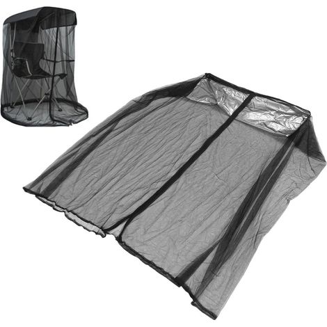 Moustiquaire de Protection pour Fauteuil Suspendu et Chaise de Jardin - 82x89x160 cm - Maille Haute Densité Anti-Insectes - Dessus Imperméable Anti-Pluie Fine - Fermeture Éclair Facile - Légère avec S (1/5)
