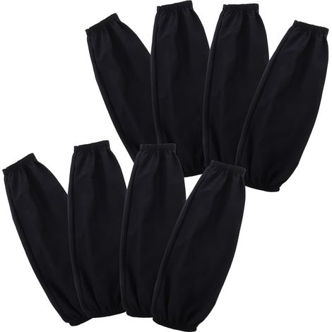 Manchons Résistants à L'Huile Longs Imperméables et Doux 4 Paires Protège-Bras Anti-Saleté pour Vaisselle et Nettoyage Cuisine Accessoires Multi-Usages Bleu Foncé (1/5)
