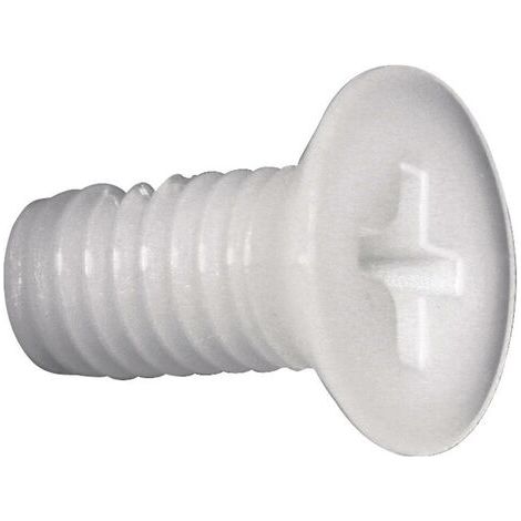 Vis à tête fraisée TOOLCRAFT 839979 10 pc(s) M6 60 mm tête fraisée cruciforme plastique, Polyamide N/A C20040 (1/4)